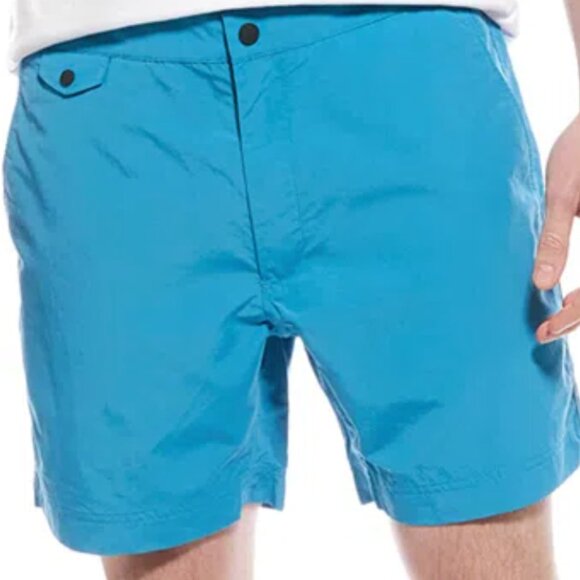 NWT - Billy Reid Hybrid Swim Shorts in Tropic Blue Size 33 - Picture 1 of 2